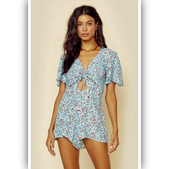 Blue Life x Planet Blue Yari Romper Sample Floral Cutout Women's Small NWT - Picture 10 of 10